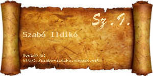 Szabó Ildikó névjegykártya